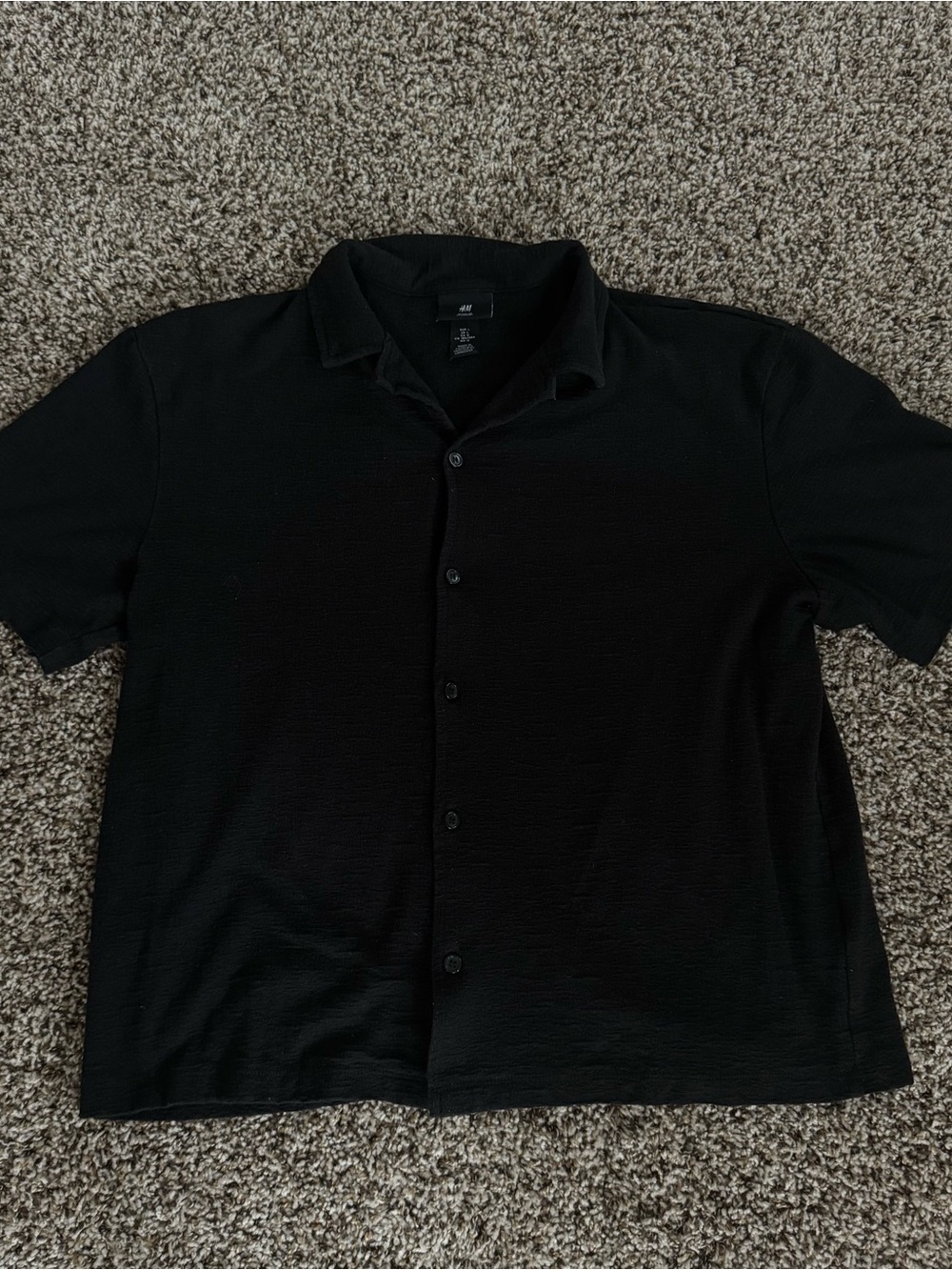Men’s H&M Black Collared Button Up Shirt